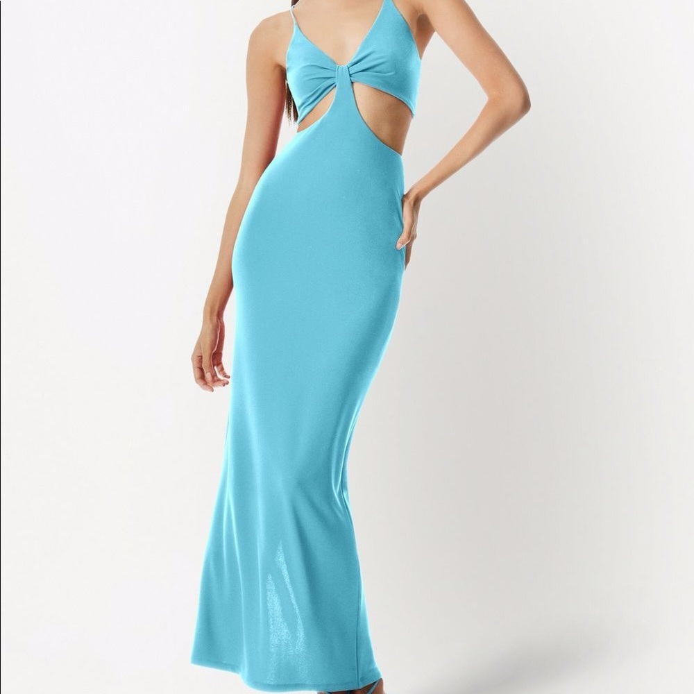 ALICE + OLIVIA HAVANA DRESS IN BLUE